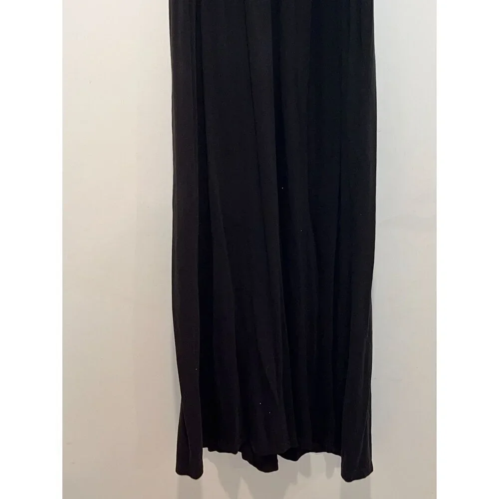 J. Crew Black Casual 100% Cotton Sleeveless Knit Maxi Dress Women's Size S